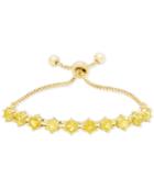 Peridot Slider Bracelet (2-5/8 Ct. T.w.) In Gold-plated Brass