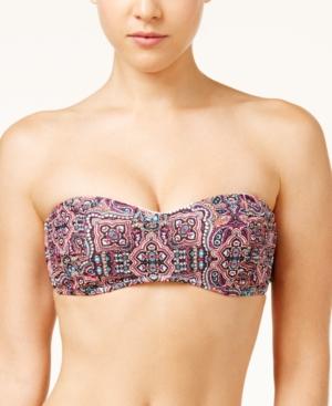 Volcom Sea La Vie Printed Bandeau Bikini Top Women's Swimsuit