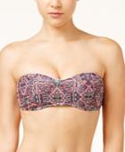 Volcom Sea La Vie Printed Bandeau Bikini Top Women's Swimsuit