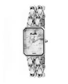 Bertha Quartz Eleanor Collection Silver And White Stainless Steel Watch 26mm