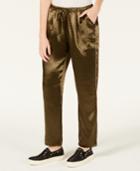 Material Girl Juniors' Satin Varsity-stripe Pants, Created For Macy's