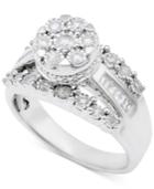 Diamond Dome Cluster Promise Ring (1/2 Ct. T.w.) In Sterling Silver