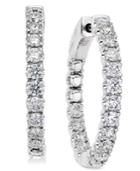 Diamond In-and-out Hoop Earrings (2 Ct. T.w.) In 14k White Gold