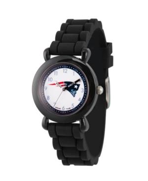 Gametime Nfl New England Patriots Kids' Black Plastic Time Teacher Watch