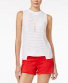 Armani Exchange Sleeveless Open-knit Sweater, A Macy's Exclusive