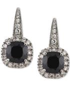 Giani Bernini Black And Clear Cubic Zirconia Drop Earrings In Sterling Silver, Created For Macy's