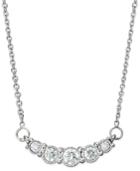 Trumiracle 10k White Gold Necklace, Diamond 5-stone Pendant (1/2 Ct. T.w.)