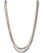Nine West Tri-tone Multi-strand Collar Necklace