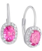 Pink Topaz (2 Ct. T.w.) & Diamond Accent Drop Earrings In Sterling Silver