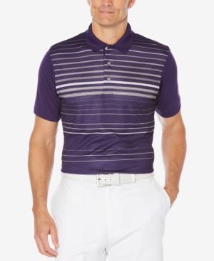 Pga Tour Men's Slim Fit Striped Golf Polo