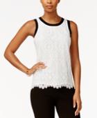 Tommy Hilfiger Contrast-trim Lace Shell