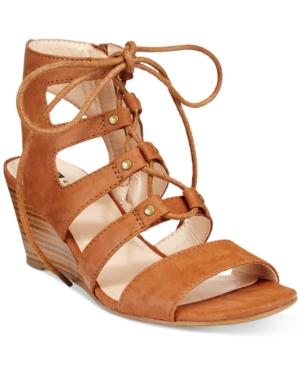 White Mountain Gillis Lace-up Wedge Sandals Women's Shoes