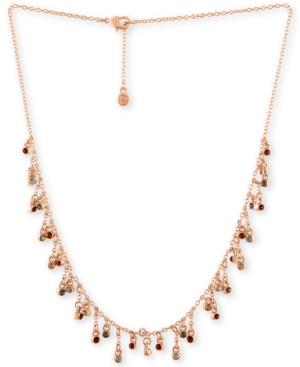 Rachel Rachel Roy Rose Gold-tone Multicolor Crystal Choker Necklace