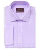 Tasso Elba Men's Classic-fit Lavender Twill French-cuff Dress Shirt
