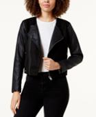 Lucky Brand Faux-leather-contrast Moto Jacket