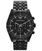 Emporio Armani Watch, Men's Chronograph Black Ion Plated Stainless Steel Bracelet 46mm Ar5989