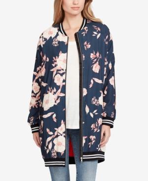 Jessica Simpson Juniors' Nora Long Bomber Jacket