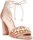 Kate Spade New York Iverna Pearl-studded Open-toe Pumps