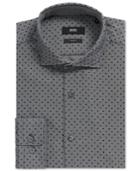 Boss Men's Slim-fit Polka-dot-print Cotton Sport Shirt