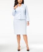 Le Suit Plus Size Bow-collar Jacquard Skirt Suit