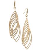 Abs By Allen Schwartz Gold-tone Multi-row Gypsy Hoop Earrings