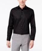 Bar Iii Men's Slim-fit Stretch Easy-care Textural Solid Dress Shirt, Created For Macy's