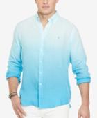 Polo Ralph Lauren Big And Tall Linen Ombre Shirt