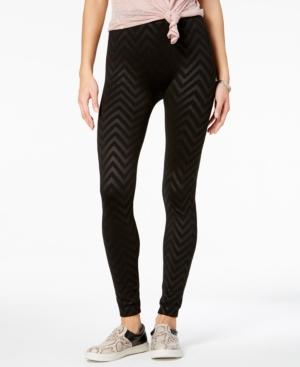 Hippie Rose Juniors' Flocked Fleece-lined Leggings