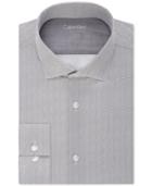 Calvin Klein Men's X Extra Slim-fit Black Pepper Zig Zag Print Dress Shirt