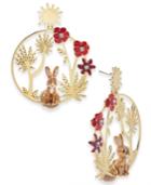 Kate Spade New York Gold-tone Crystal Bunny Statement Earrings