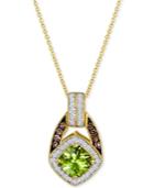 Le Vian Peridot (7/8 Ct. T.w.) And Diamond (1/4 Ct. T.w.) Pendant Necklace In 14k Gold