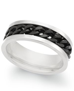 Sutton By Rhona Sutton Men's Two-tone Chain Ring
