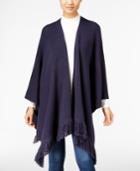 Style & Co. Petite Fringe Poncho Cardigan, Only At Macy's