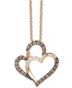Le Vian Chocolatier Diamond Heart 18 Pendant Necklace (1/4 Ct. T.w.) In 14k Gold