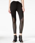 Material Girl Juniors' Laser-cut Mesh Leggings, Only At Macy's