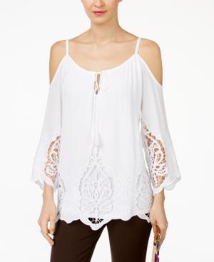 Inc International Concepts Cold-shoulder Peasant Top, Created For Macy's