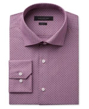 Marc New York Men's Slim-fit Motion-ease Collar Wrinkle-free Dot-print Dress Shirt