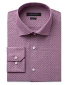 Marc New York Men's Slim-fit Motion-ease Collar Wrinkle-free Dot-print Dress Shirt