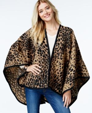 V. Fraas Leopard Print Ruana