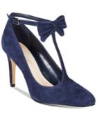 Nine West Hollison T-strap Bow Pumps Women's Shoes