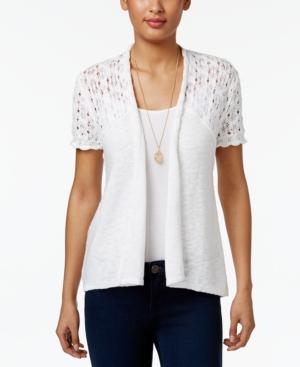 Style & Co Cotton Open-front Cardigan, Only At Macy's