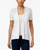 Style & Co Cotton Open-front Cardigan, Only At Macy's