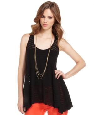 Guess Top, Sleeveless Scoop-neck Beaded Tank