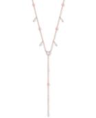 Swarovski Rose Gold-tone Crystal Heart 25-1/2 Lariat Necklace