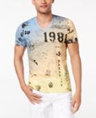 Guess Men's Graffiti-print V-neck T-shirt
