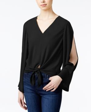 Rachel Rachel Roy Tie-front Cold-shoulder Blouse, Only At Macy's