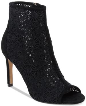Nanette By Nanette Lepore Heidi Crochet Peep-toe Booties Women's Shoes