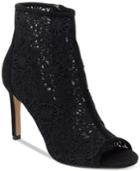 Nanette By Nanette Lepore Heidi Crochet Peep-toe Booties Women's Shoes