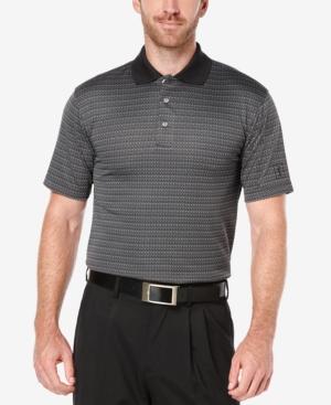 Pga Tour Men's Jacquard Stripe Golf Polo