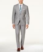 Perry Ellis Men's Light Grey Slim-fit Suit